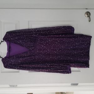 [Shien] Size 4x - Purple Galaxy Party Dress